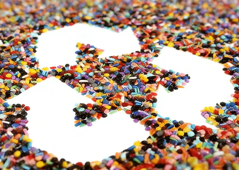 재활용 가능한 원료 입자의 힘